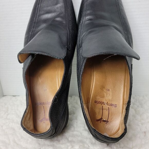 Thierry Rabotin Mens Slip On Loafer Shoes Size 13 Black Leather Comfort Shoes main image 5